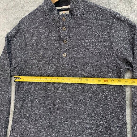 Marine Layer Sweater Men's Size Large Gray Clayton Textured Pullover Long Sleeve - Picture 3 of 11